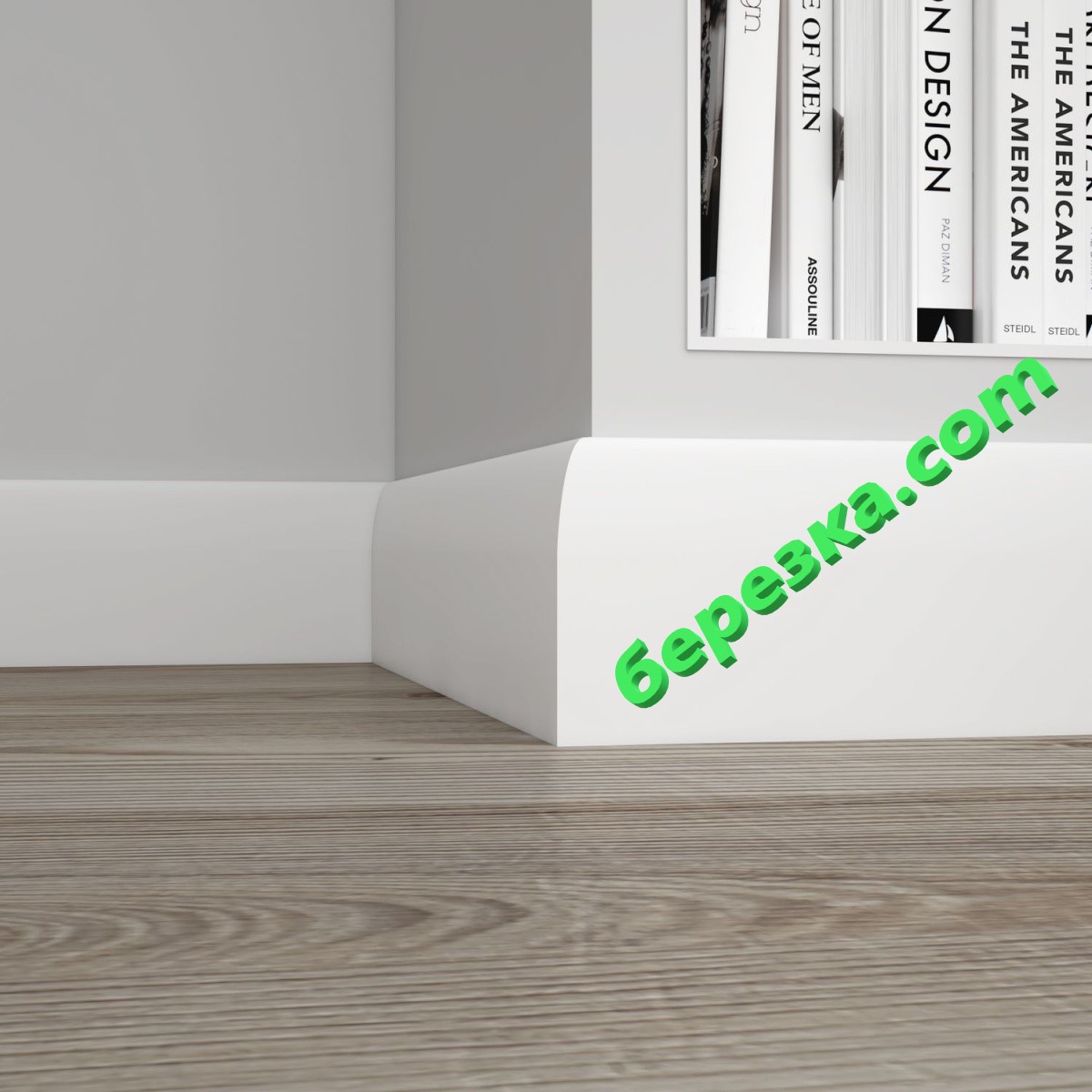 Плинтус ЛДФ WHITE Ultrawood base 0017 p (2000х100х14) — изображение 3