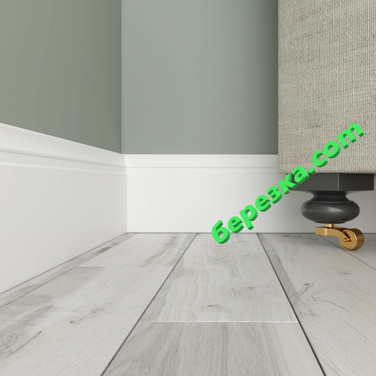 Плинтус ЛДФ WHITE Ultrawood base 5214 p (2000х133х12) — изображение 3