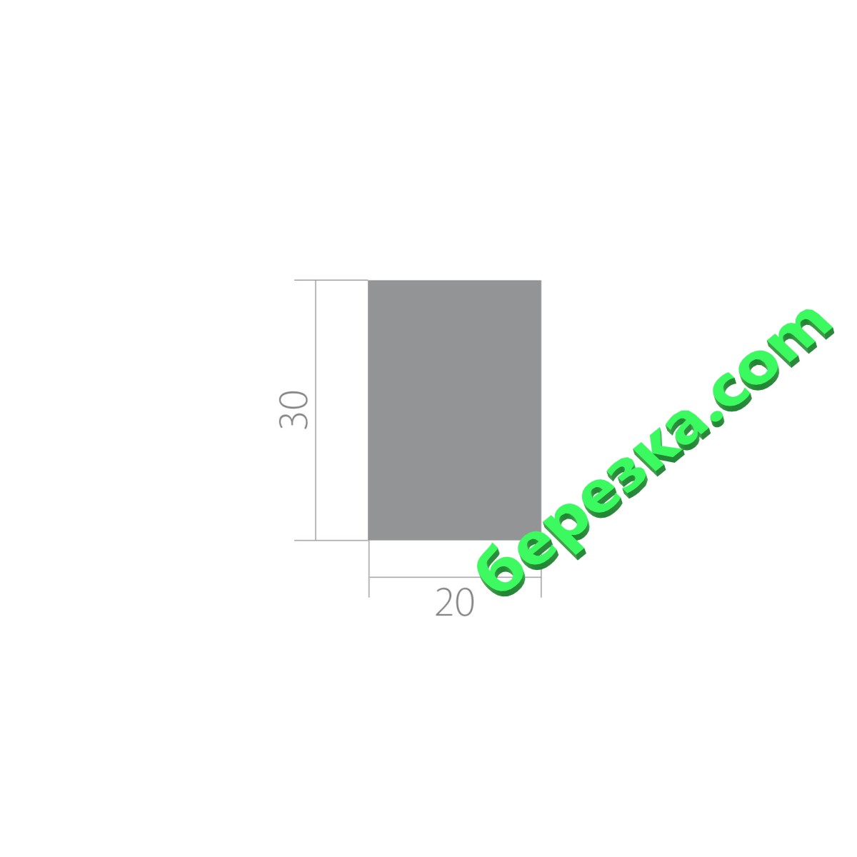 Молдинг ЛДФ Ultrawood WHITE E2E 3020 p (2000х30х20) — изображение 5