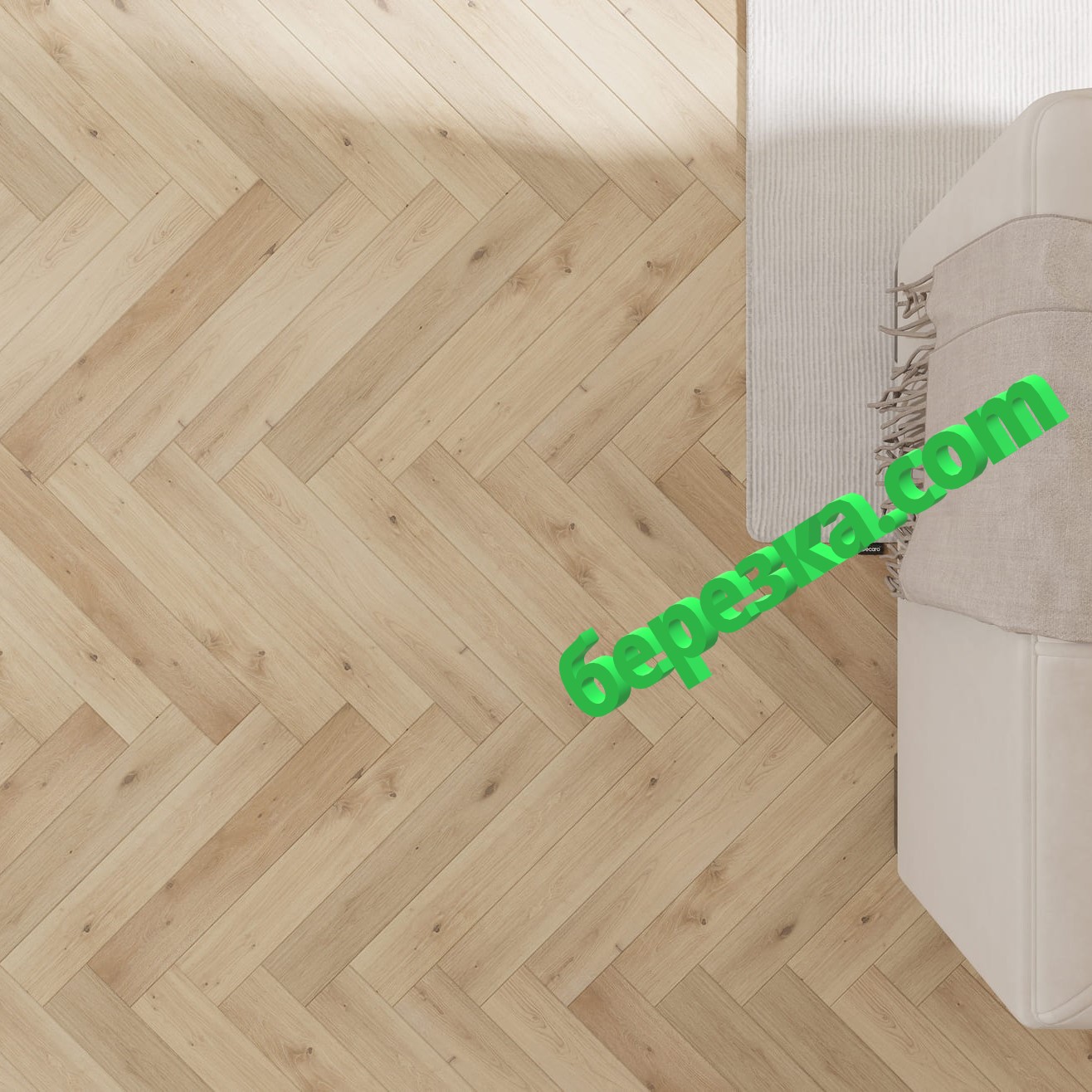 Инженерная доска herringbone AlixFloor Дуб пуро белый — изображение 3