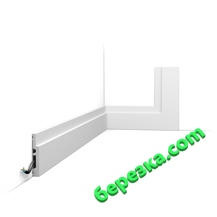 Плинтус ORAC DECOR SX187 HIGH LINE 2000х75х12 мм.