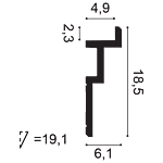 Потолочный карниз ORAC DECOR C396 STEPS_2 2000х185х61 мм. — изображение 2