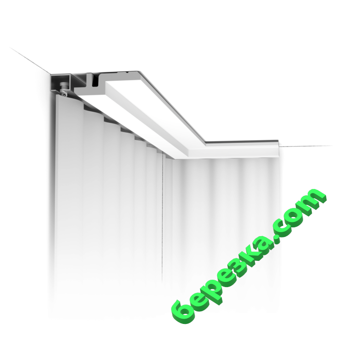 Скрытый карниз для штор ORAC DECOR C394 STEPS 2000х31х95 мм.