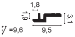 Скрытый карниз для штор ORAC DECOR C394 STEPS 2000х31х95 мм. — изображение 2
