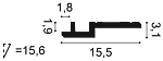 Скрытый карниз для штор ORAC DECOR C395 STEPS 2000х31х155 мм. — изображение 2