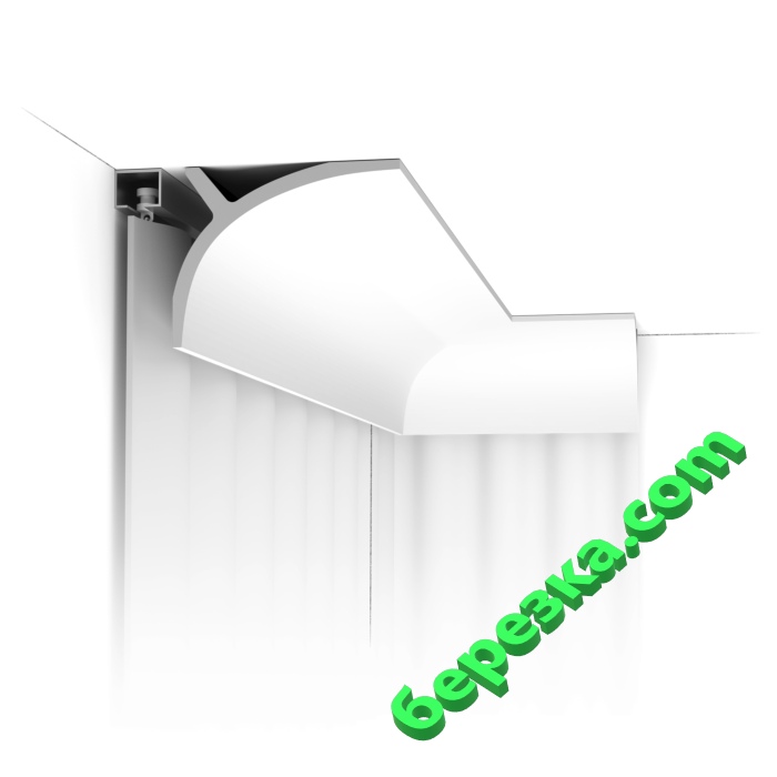 Скрытый карниз для штор ORAC DECOR C991 2000х110х140 мм.