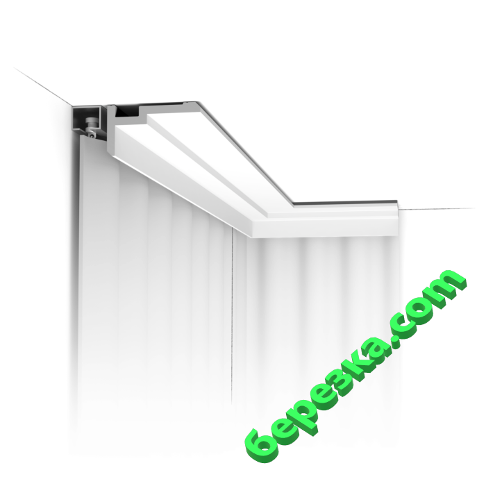 Скрытый карниз для штор ORAC DECOR CX197 U-STEPS 2000х50х93 ...