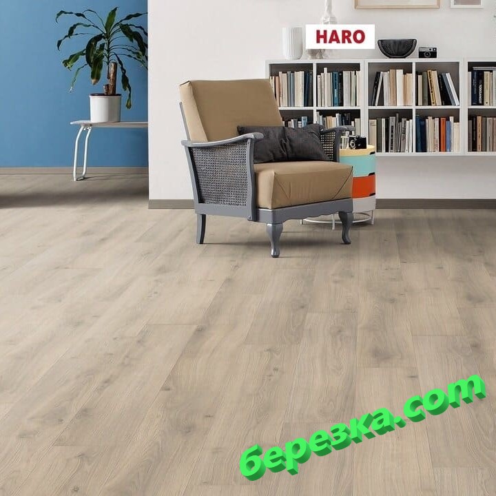 Ламинат Haro Tritty 100 1-Strip Дуб Эмилия Вельвет Серый